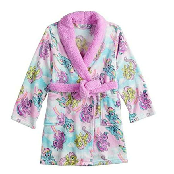 My Little Pony Movie Bathrobe For Toddler Girls Fleece Faux Fur Robe 